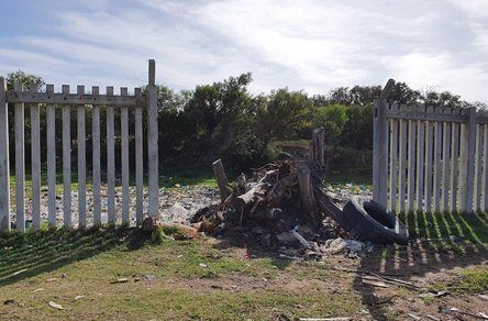 Boundary fence is broken and open like this in many places.